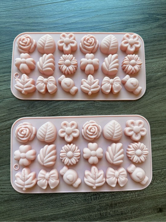 Other - Pink 3D Floral Silicone Mold Set for Baking